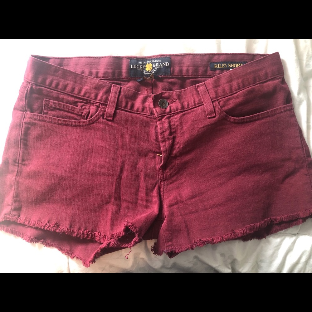 Lucky brand maroon Riley short
